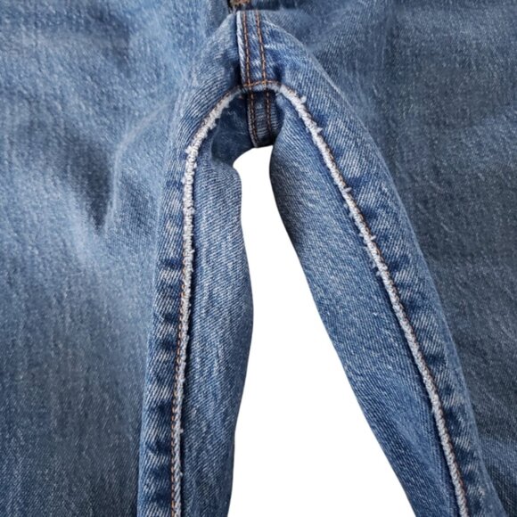 Levis 501 Jeans High Rise Straight Medium Wash Full Length 26 - Picture 13 of 16